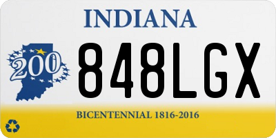 IN license plate 848LGX