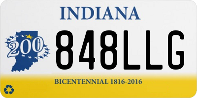 IN license plate 848LLG