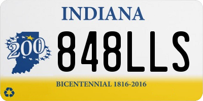 IN license plate 848LLS