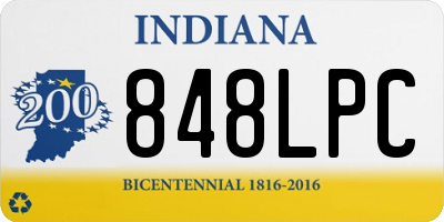 IN license plate 848LPC