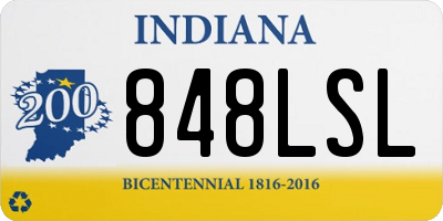 IN license plate 848LSL