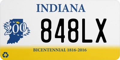 IN license plate 848LX