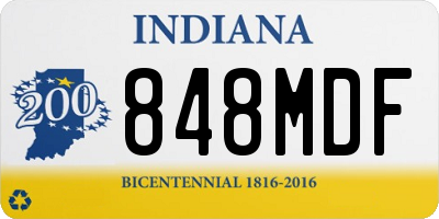 IN license plate 848MDF