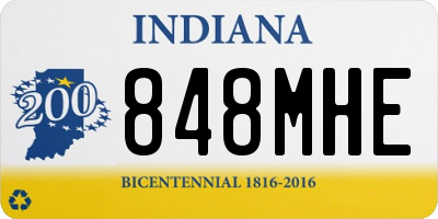 IN license plate 848MHE