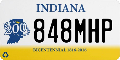 IN license plate 848MHP