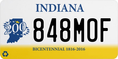 IN license plate 848MOF