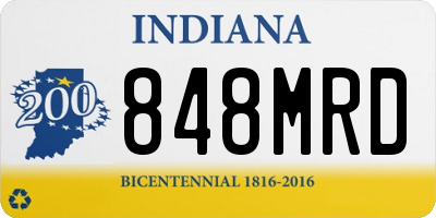 IN license plate 848MRD