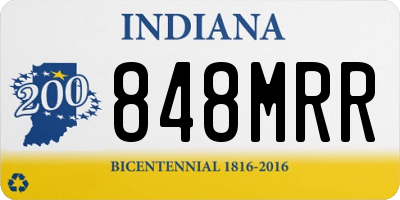 IN license plate 848MRR