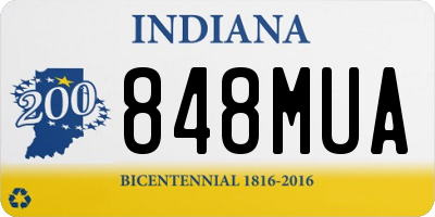 IN license plate 848MUA