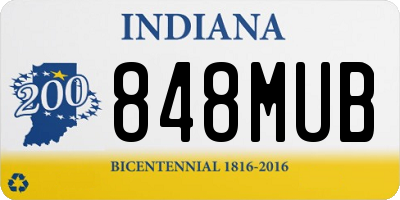 IN license plate 848MUB