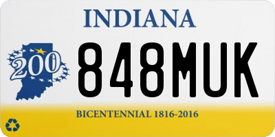 IN license plate 848MUK