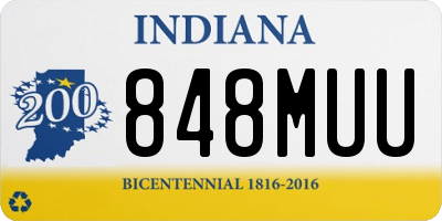 IN license plate 848MUU