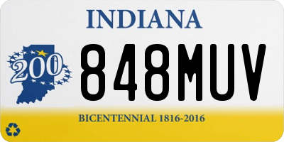 IN license plate 848MUV