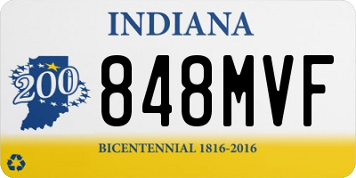 IN license plate 848MVF