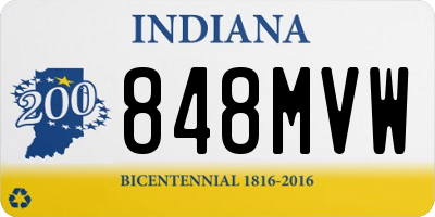 IN license plate 848MVW