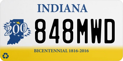 IN license plate 848MWD