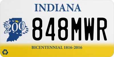 IN license plate 848MWR