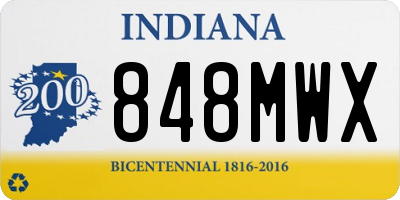 IN license plate 848MWX