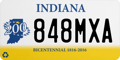 IN license plate 848MXA