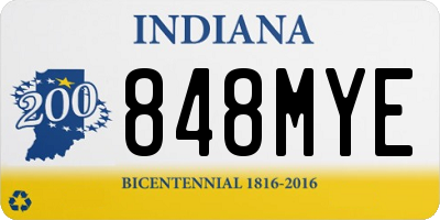 IN license plate 848MYE