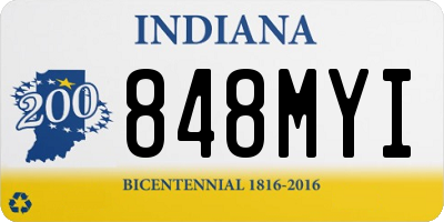 IN license plate 848MYI
