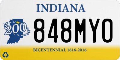 IN license plate 848MYO