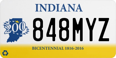 IN license plate 848MYZ