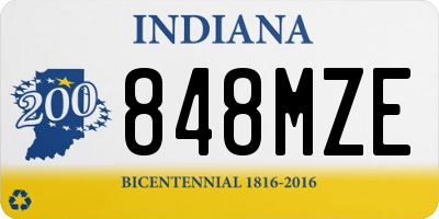 IN license plate 848MZE