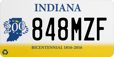 IN license plate 848MZF
