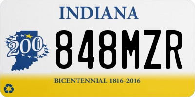 IN license plate 848MZR