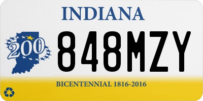IN license plate 848MZY