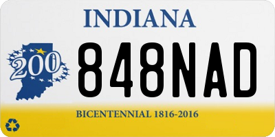 IN license plate 848NAD