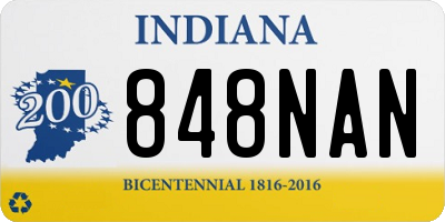IN license plate 848NAN