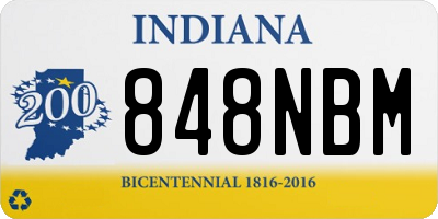 IN license plate 848NBM