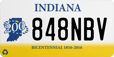 IN license plate 848NBV