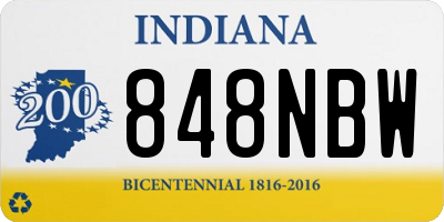 IN license plate 848NBW