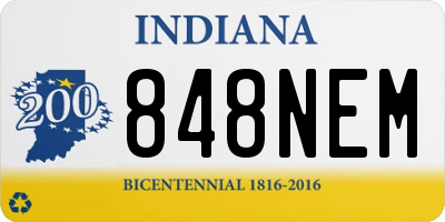 IN license plate 848NEM