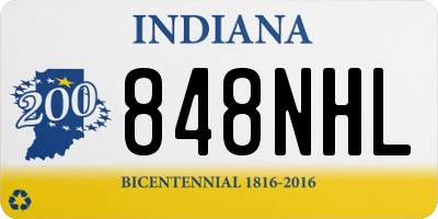 IN license plate 848NHL