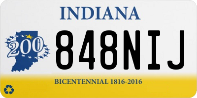 IN license plate 848NIJ