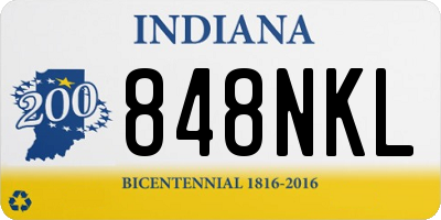 IN license plate 848NKL