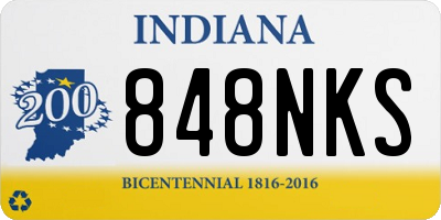 IN license plate 848NKS