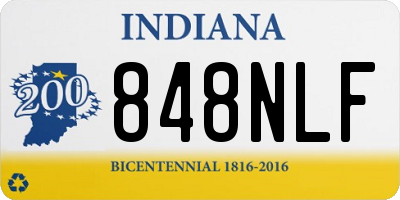 IN license plate 848NLF