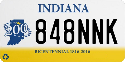 IN license plate 848NNK