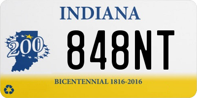 IN license plate 848NT
