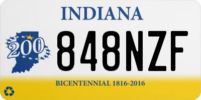 IN license plate 848NZF