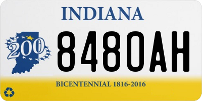 IN license plate 848OAH