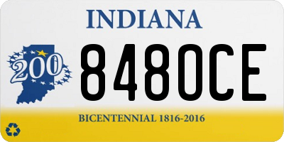 IN license plate 848OCE