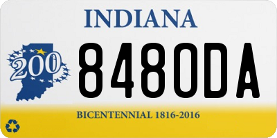 IN license plate 848ODA
