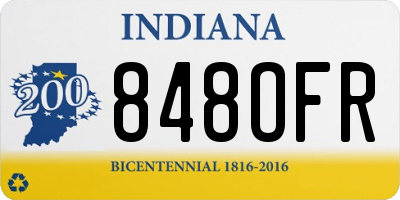 IN license plate 848OFR