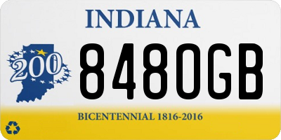 IN license plate 848OGB
